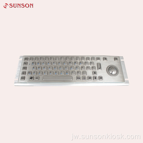 Vandal Logam Metalik Braille keyboard kanggo informasi kiosk